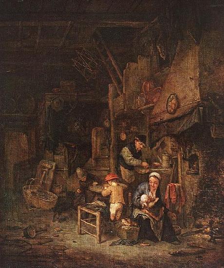 Adriaen van ostade Interior with a Peasant Family